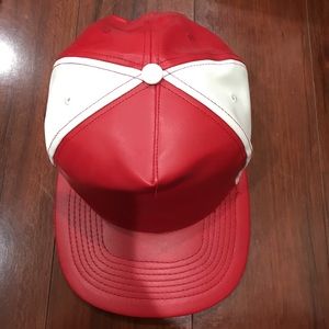 Leather snapback